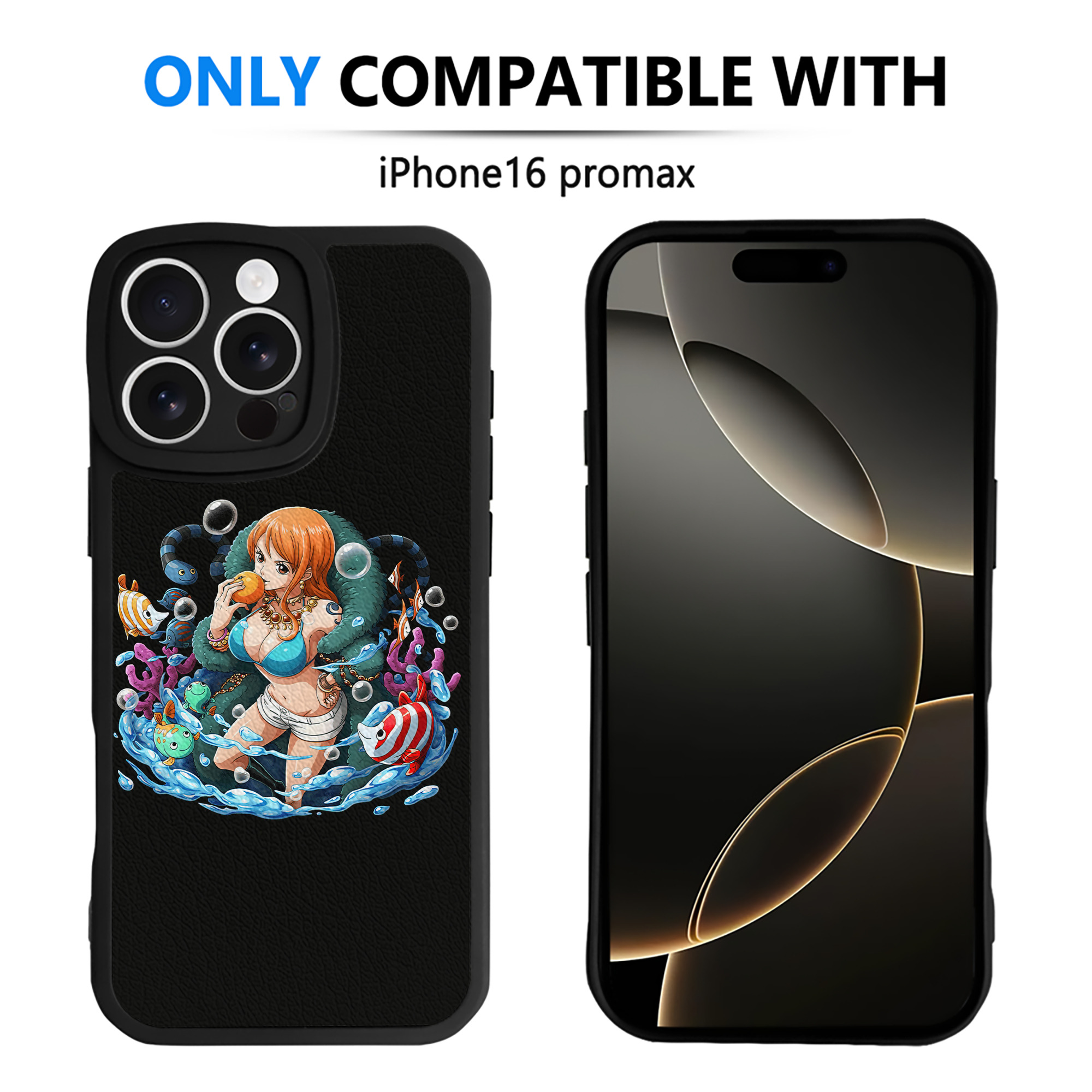 （画像用） ワンピース ナミ ONE PIECE Nami 【iPhone 16シリーズ対応】シリコンスマホケース（レザー調） 材質：シリコン